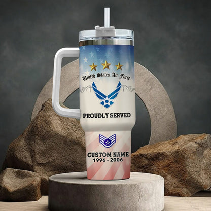US Air Force – Tumbler 40oz - Red White Blue Crest