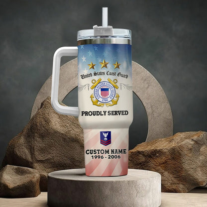 US Coast Guard – Tumbler 40oz - Red White Blue Crest
