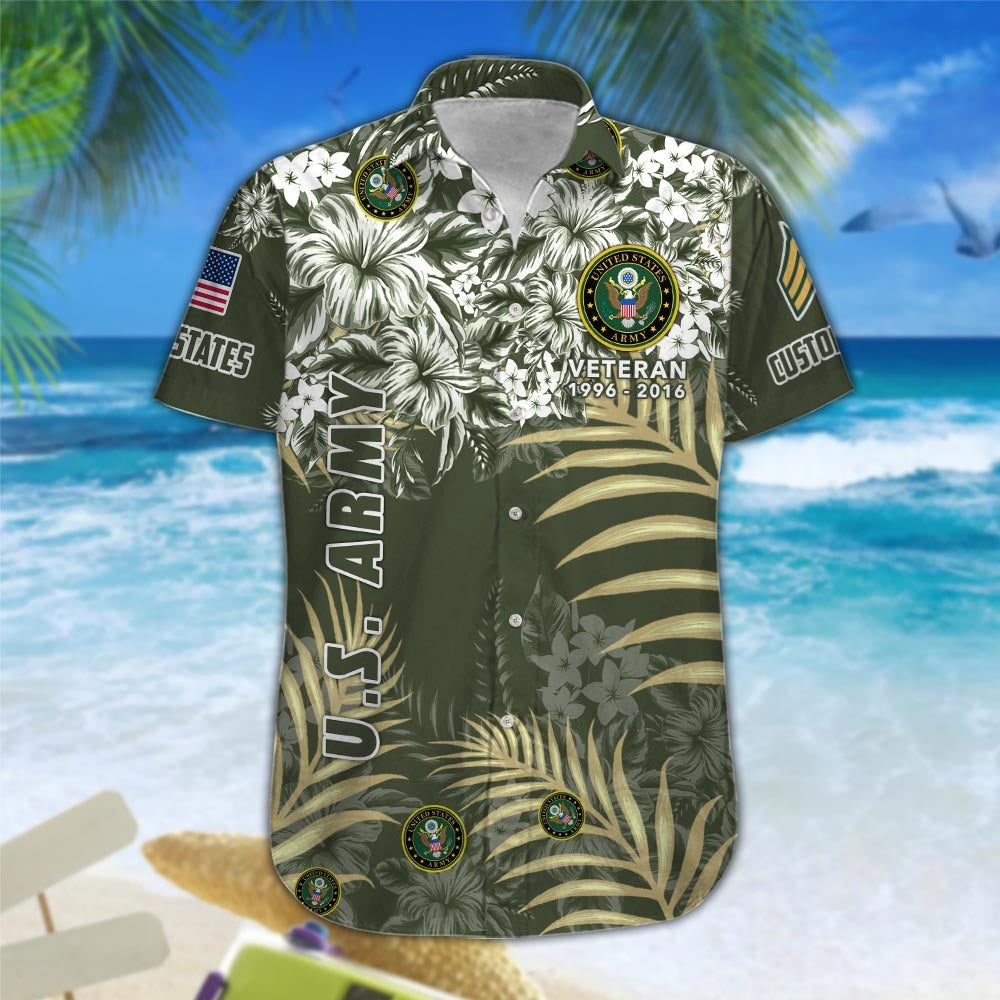 US Army – Hawaiian Shirt – Floral Hawaiian