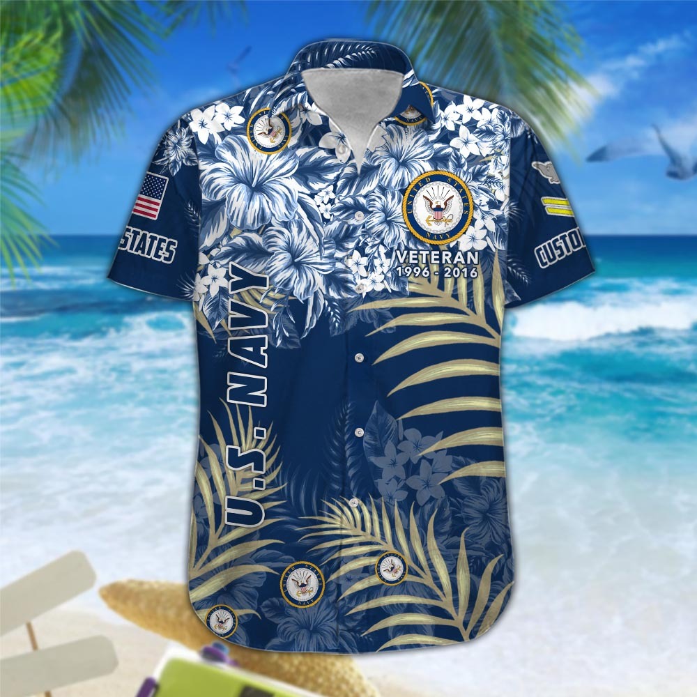 US Navy – Hawaiian Shirt – Floral Hawaiian