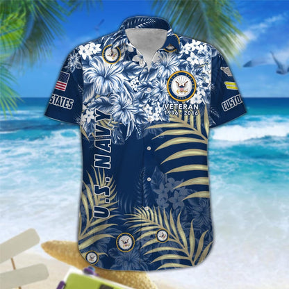 US Navy – Hawaiian Shirt – Floral Hawaiian