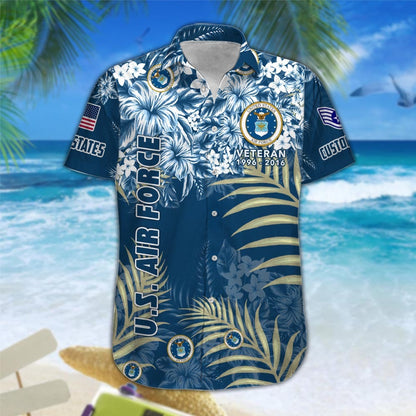 US Air Force – Hawaiian Shirt – Floral Hawaiian