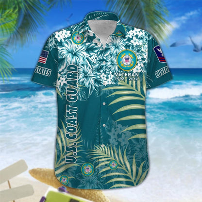US Coast Guard – Hawaiian Shirt – Floral Hawaiian