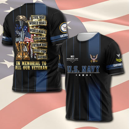 U.S Navy – T-shirt –  Freedom Valor Tribute