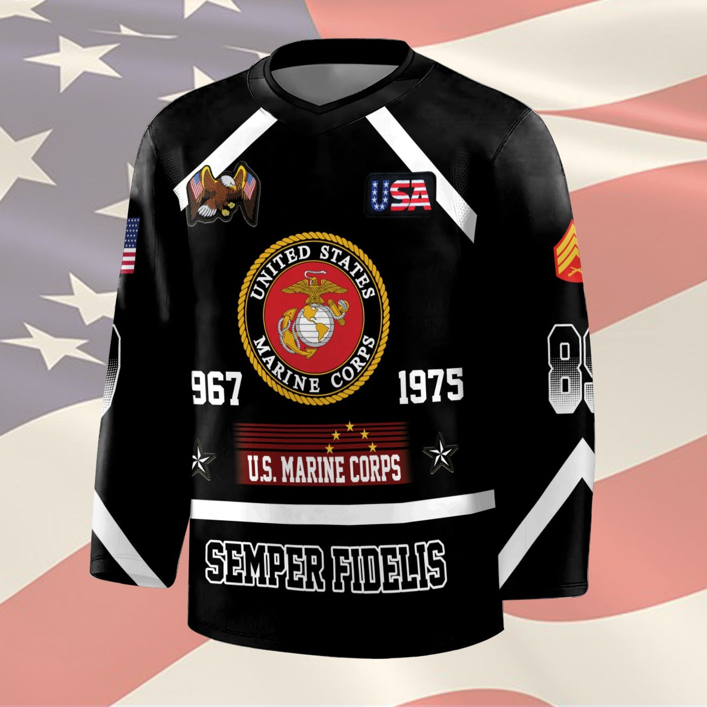 US Marine Corps – Hockey Jersey –  Tactical Number Jersey