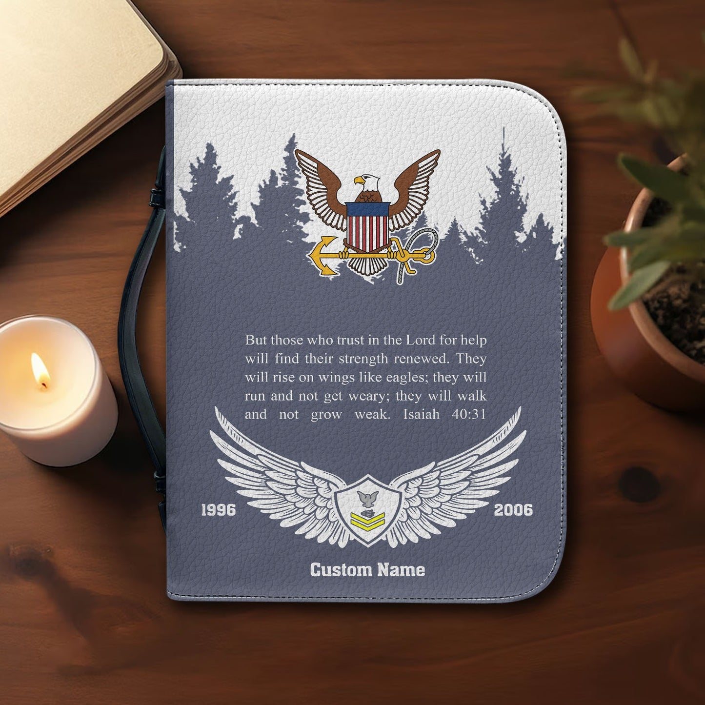 US Navy – Bible Cover – Guardian Wings Cross
