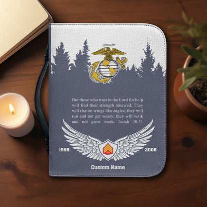 US Marine Corps – Bible Cover –  Guardian Wings Cross