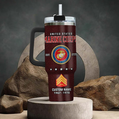 US Marine Corps – Tumbler 40oz - ONLY TWO DEFINING FORCES HAVE EVER OFFERED TO DIE FOR YOU