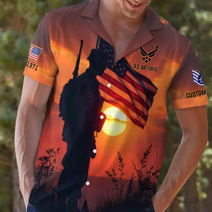 US Air Force – Hawaiian Shirt – Sunset Glow