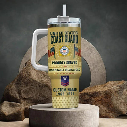US Coast Guard – Tumbler 40oz - PROUDLY SERVED HONORABLY DISCHARGED