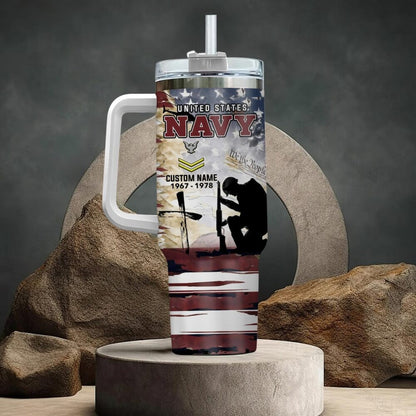 US Navy – Tumbler 40oz - Vintage Memorial Silhouette