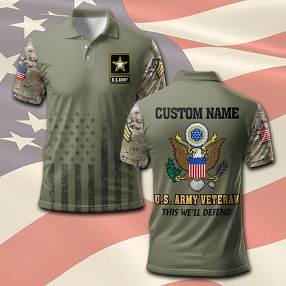 U.S Army – T-shirt – Camo Sleeve Heritage