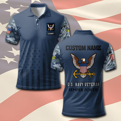 U.S Navy – T-shirt – Camo Sleeve Heritage