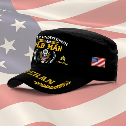 US Army – Military Cap – Never Underestimate An Old Man