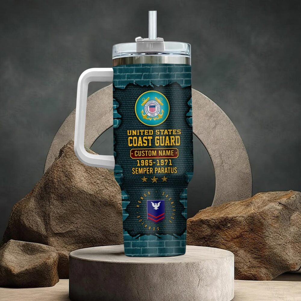 US Coast Guard - Tumbler 40oz - Broken brick pattern