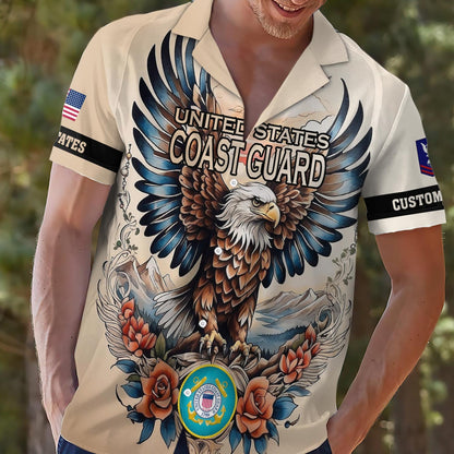 US Coast Guard – Hawaiian Shirt –  American Bald Eagle