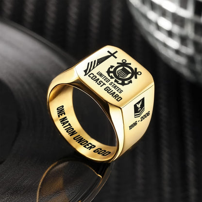 US Coast Guard – Engraved Men's Ring – Sacred Honor Signet