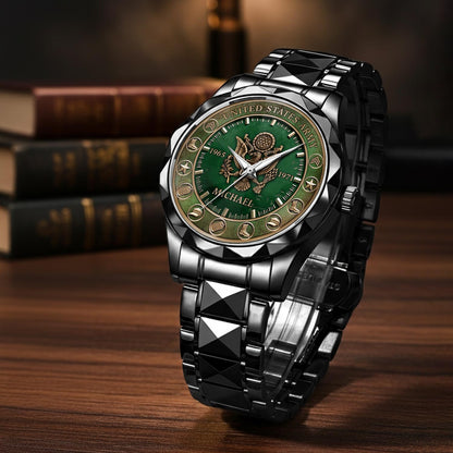 US Army – Diamond-Cut Bezel Watch – Patriot Guardian Dial