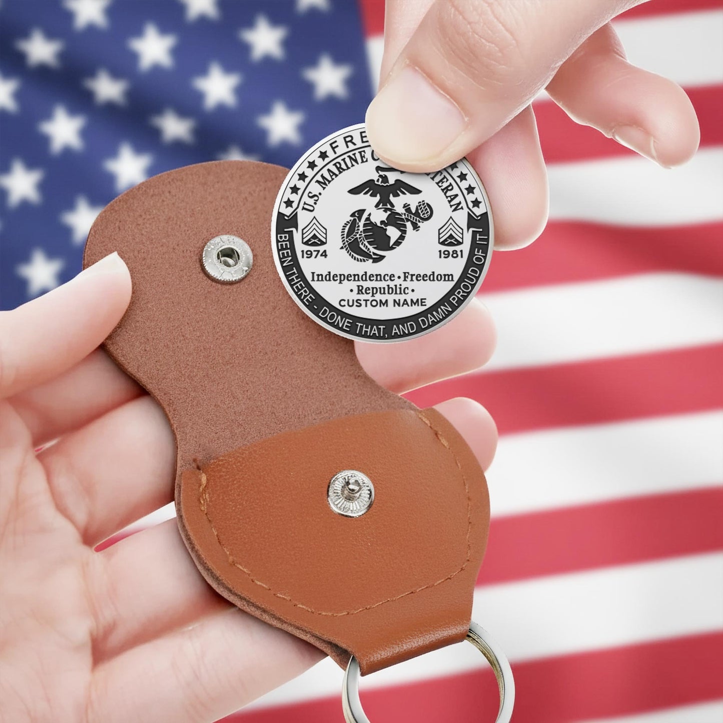 US Marine Corps – Military Printed Challenge Coin – Patriot Spirit Medallion