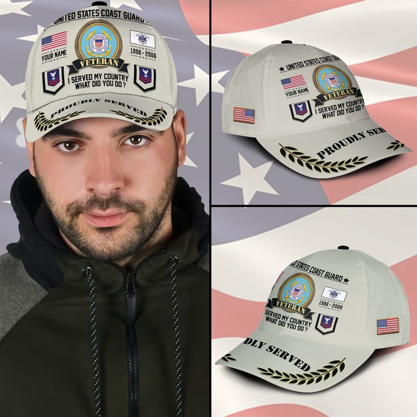 US Coast Guard – Classic Cap –  Veteran Honor Patch