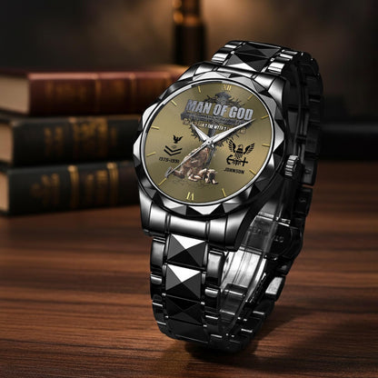 US Navy – Diamond-Cut Bezel Watch – Man Of God