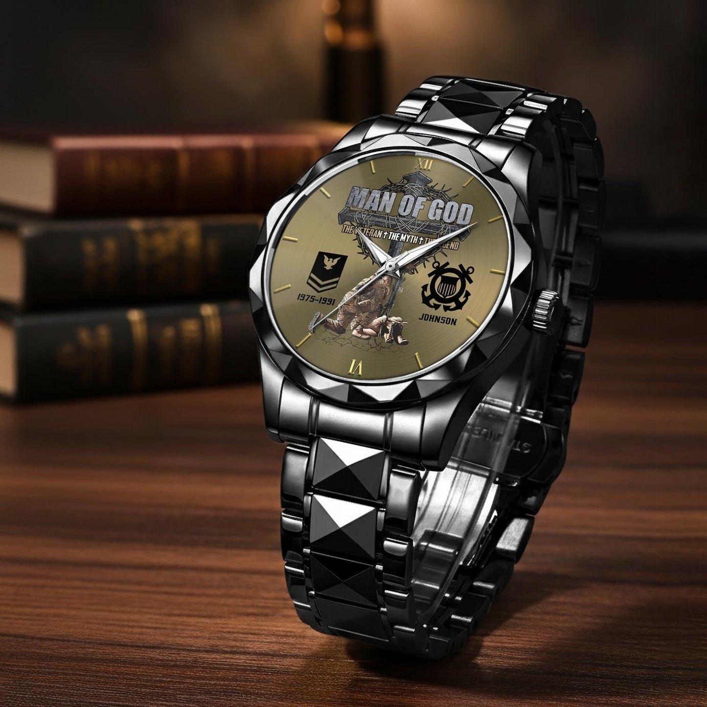US Coast Guard – Diamond-Cut Bezel Watch – Man Of God