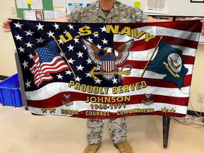 U.S. Navy Flying Flag –  DUTY - HONOR - COUNTRY