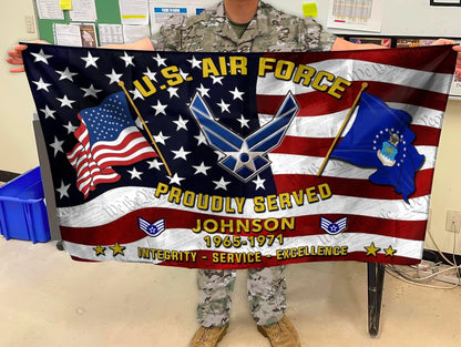U.S. Air Force Flying Flag –  DUTY - HONOR - COUNTRY
