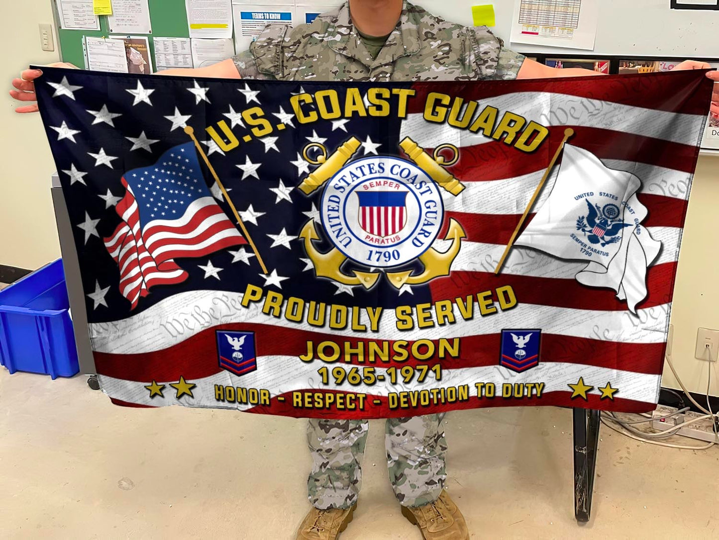 U.S. Coast Guard Flying Flag – DUTY - HONOR - COUNTRY