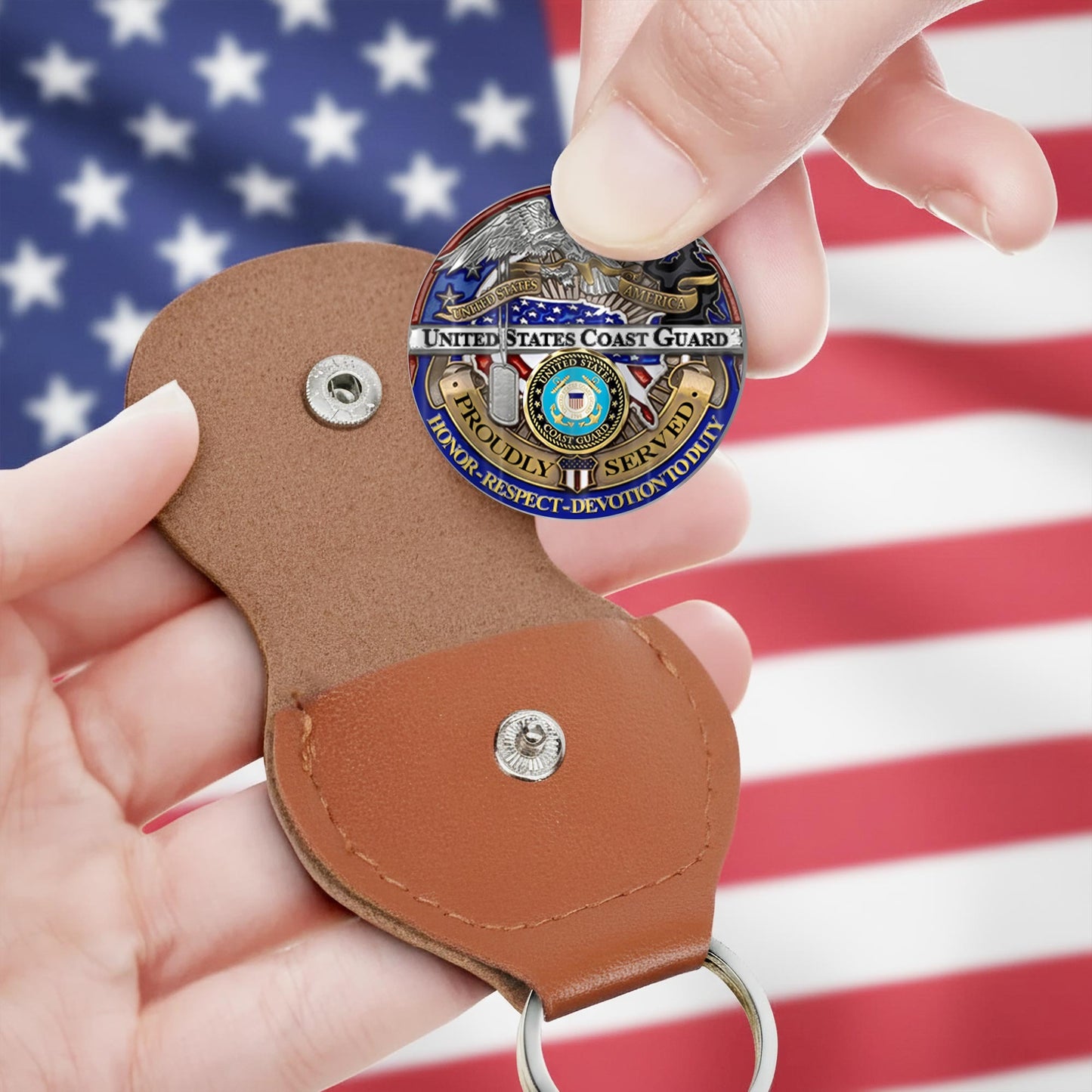 US Coast Guard – Military Printed Challenge Coin – Eagle of Honor Series