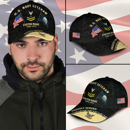 US Navy – Classic Cap – Proudly Served - Flag