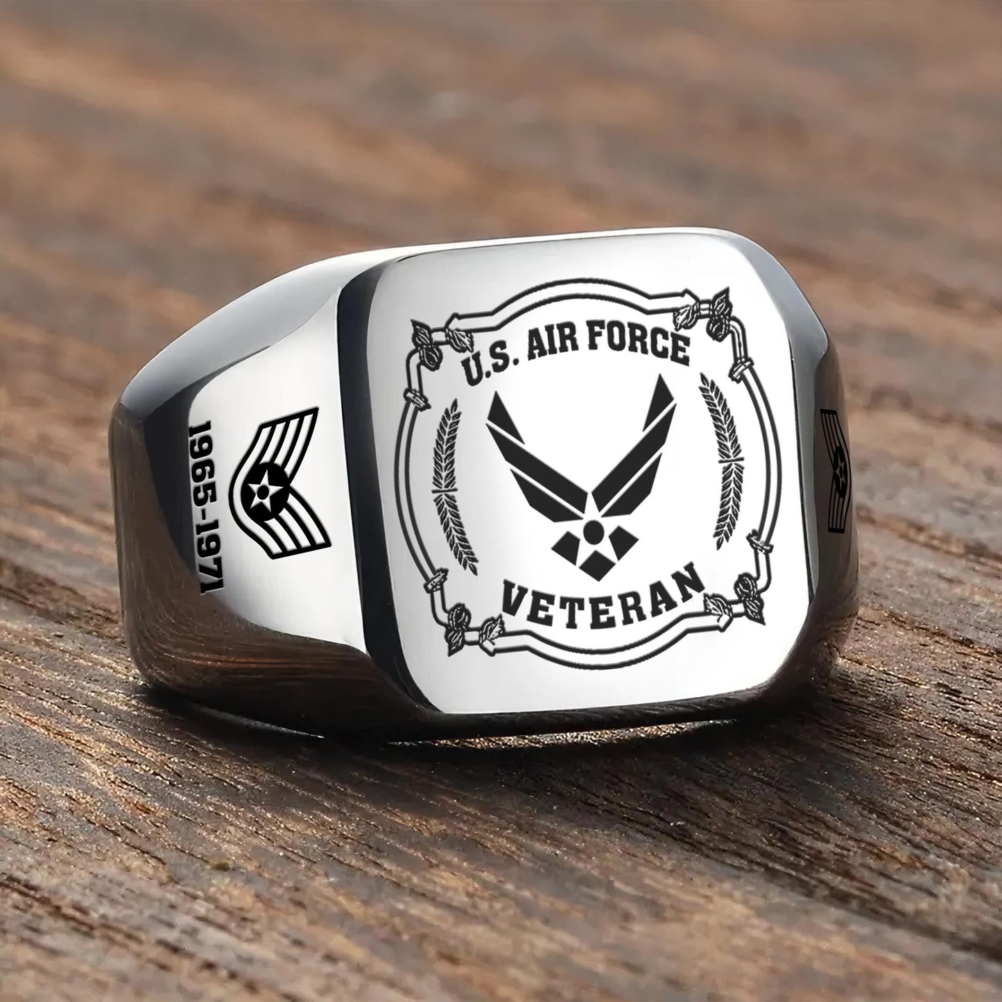 US Air Force – Engraved Men's Ring – Duty Honor Signet