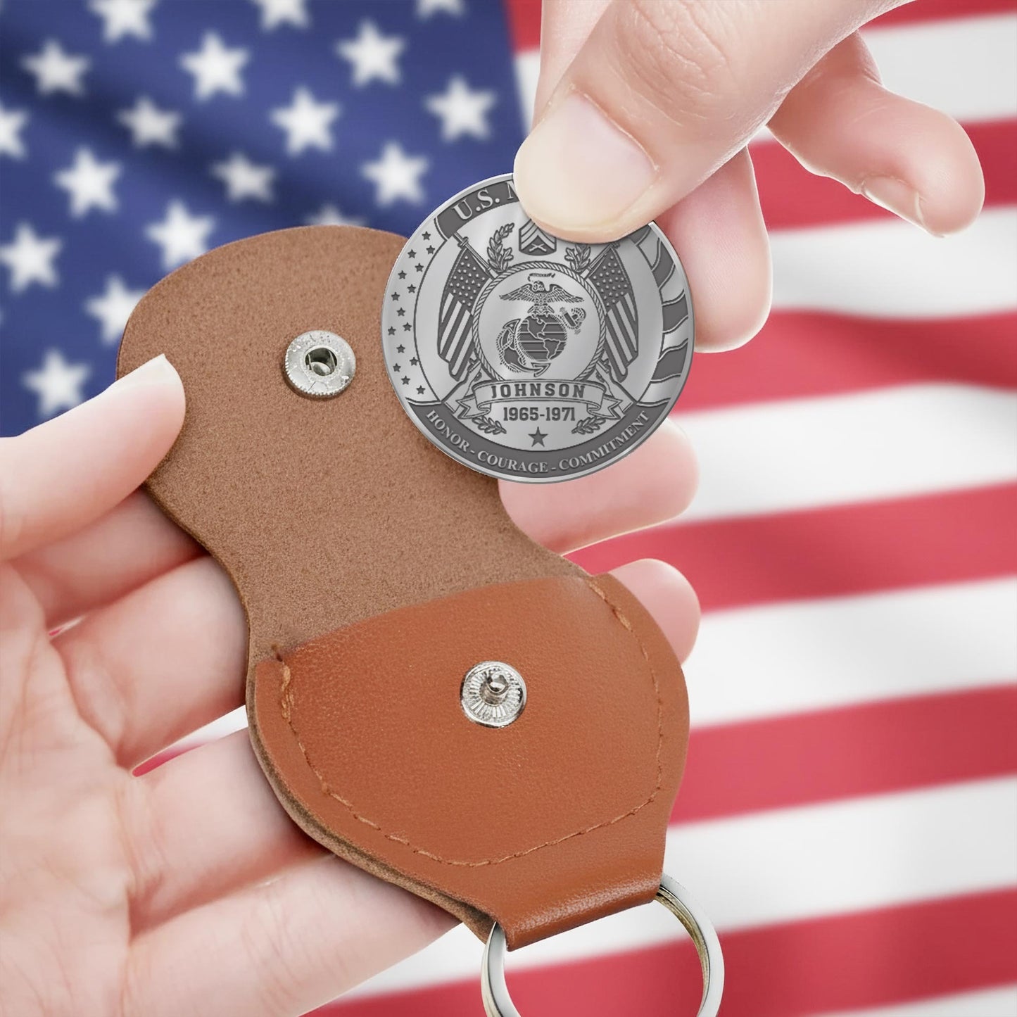 US Marine Corps – Military Printed Challenge Coin – Eternal Patriot Medallion