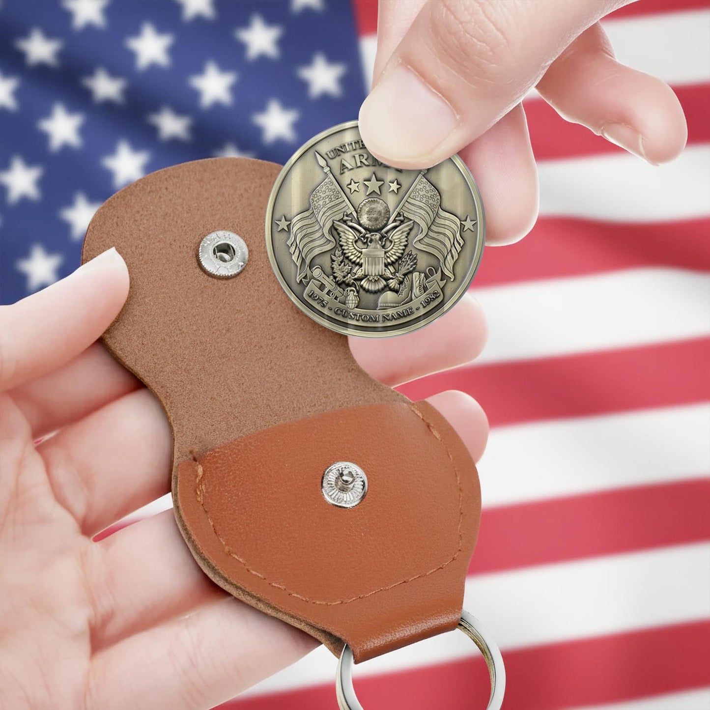 US Army – Military Printed Challenge Coin – Service Salute Crest