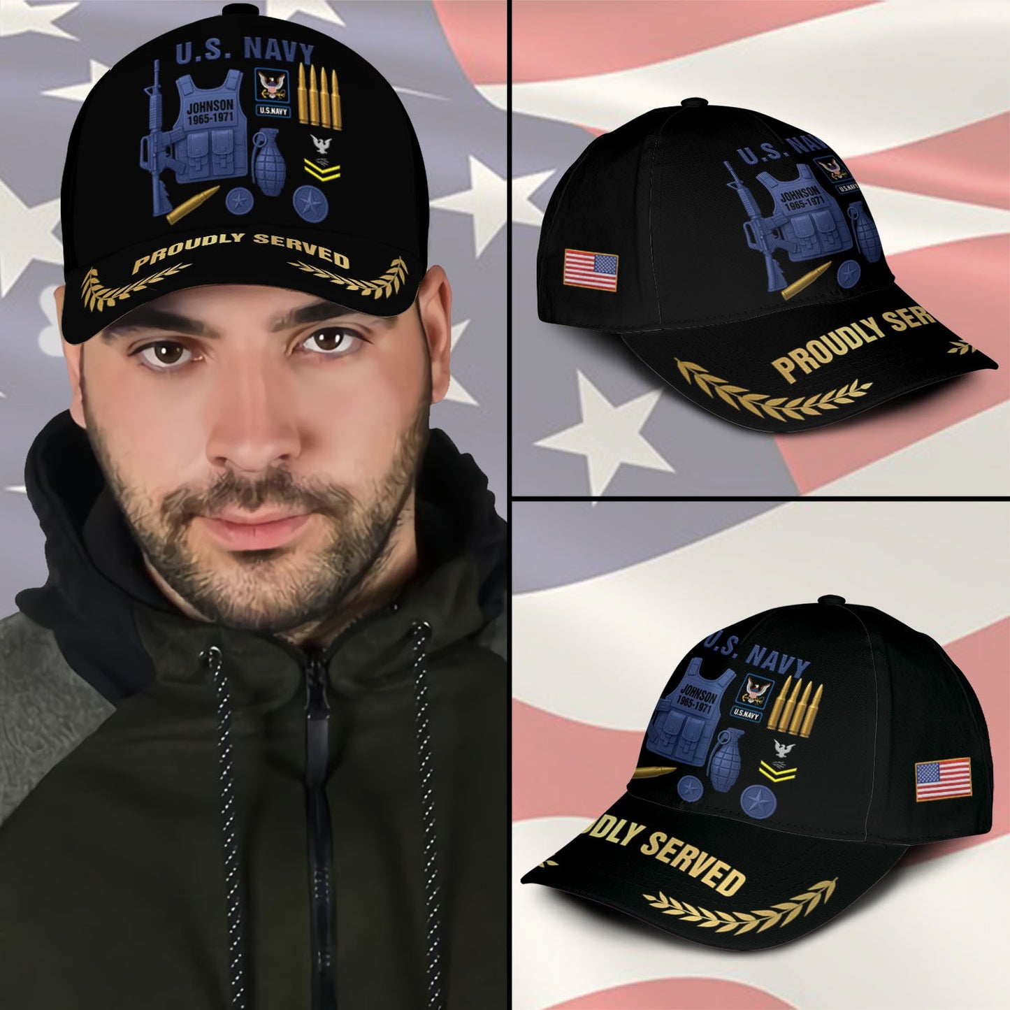 US Navy – Classic Cap – Military Heritage Badge