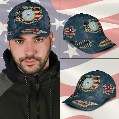 US Coast Guard – Classic Cap – Distressed Denim Print