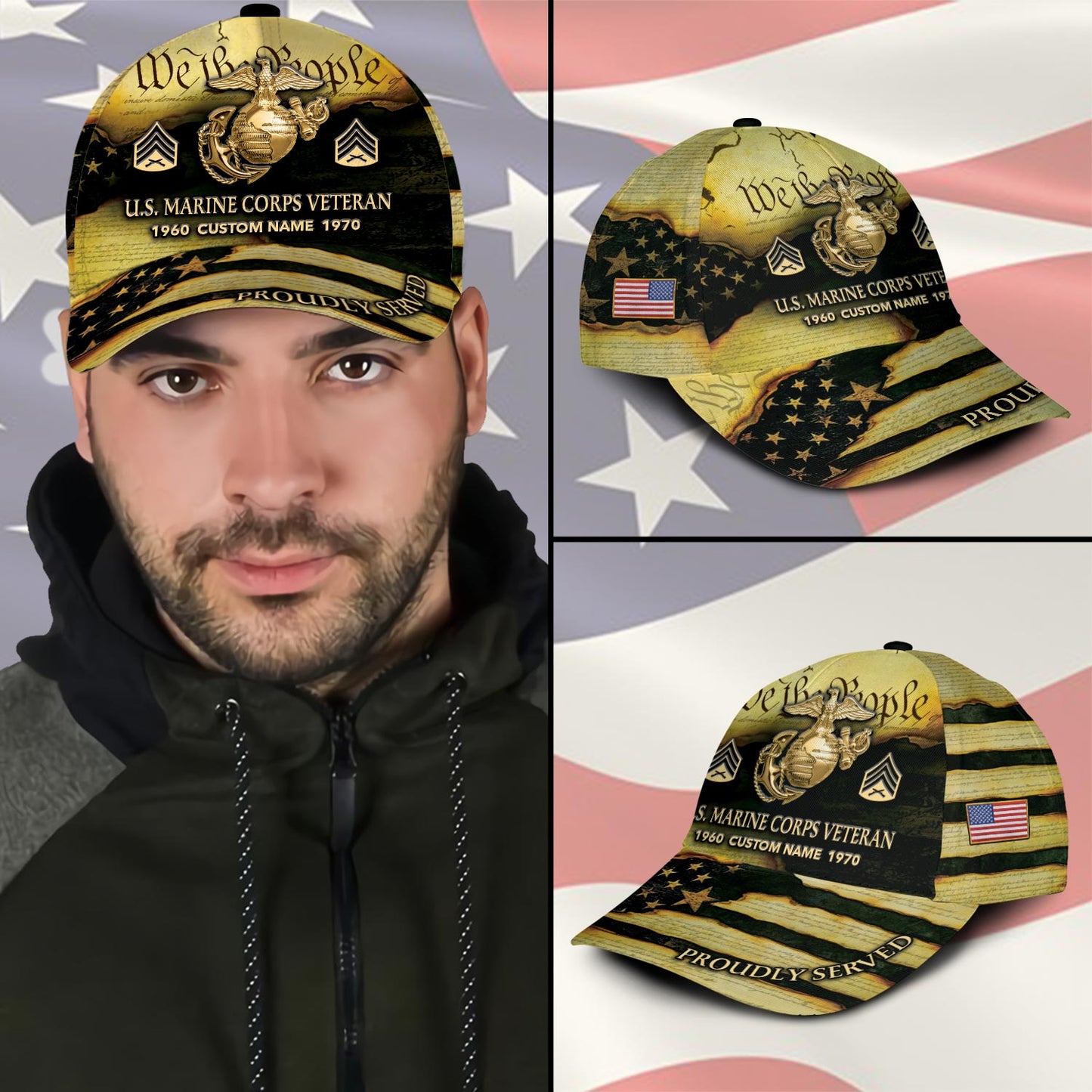 US Marine Corps – Classic Cap – We The People - Gold