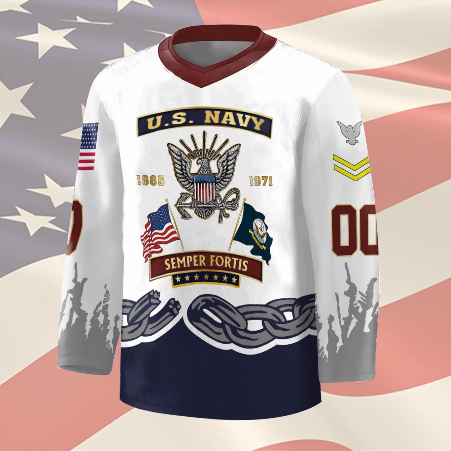 US Navy – Hockey Jersey – Unbreakable Chain Emblem