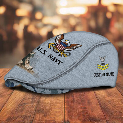 Custom U.S. Navy Jeff Cap –  Honor The Fallen Camo Tribute Cap
