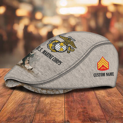 Custom U.S. Marine Corps Jeff Cap – Honor The Fallen Camo Tribute Cap