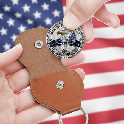 US Army – Military Printed Challenge Coin – Silver Eagle Tribute