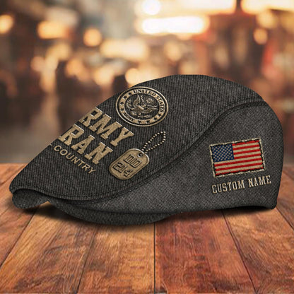Custom U.S. Army Jeff Cap –  Denim Patch Cap