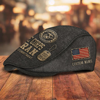 Custom U.S. Marine Corps Jeff Cap – Denim Patch Cap