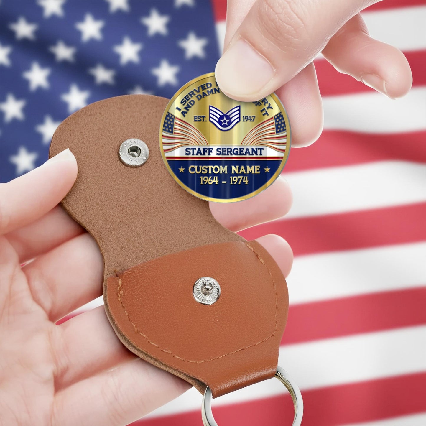US Air Force – Military Printed Challenge Coin – Patriotic Crest Coin