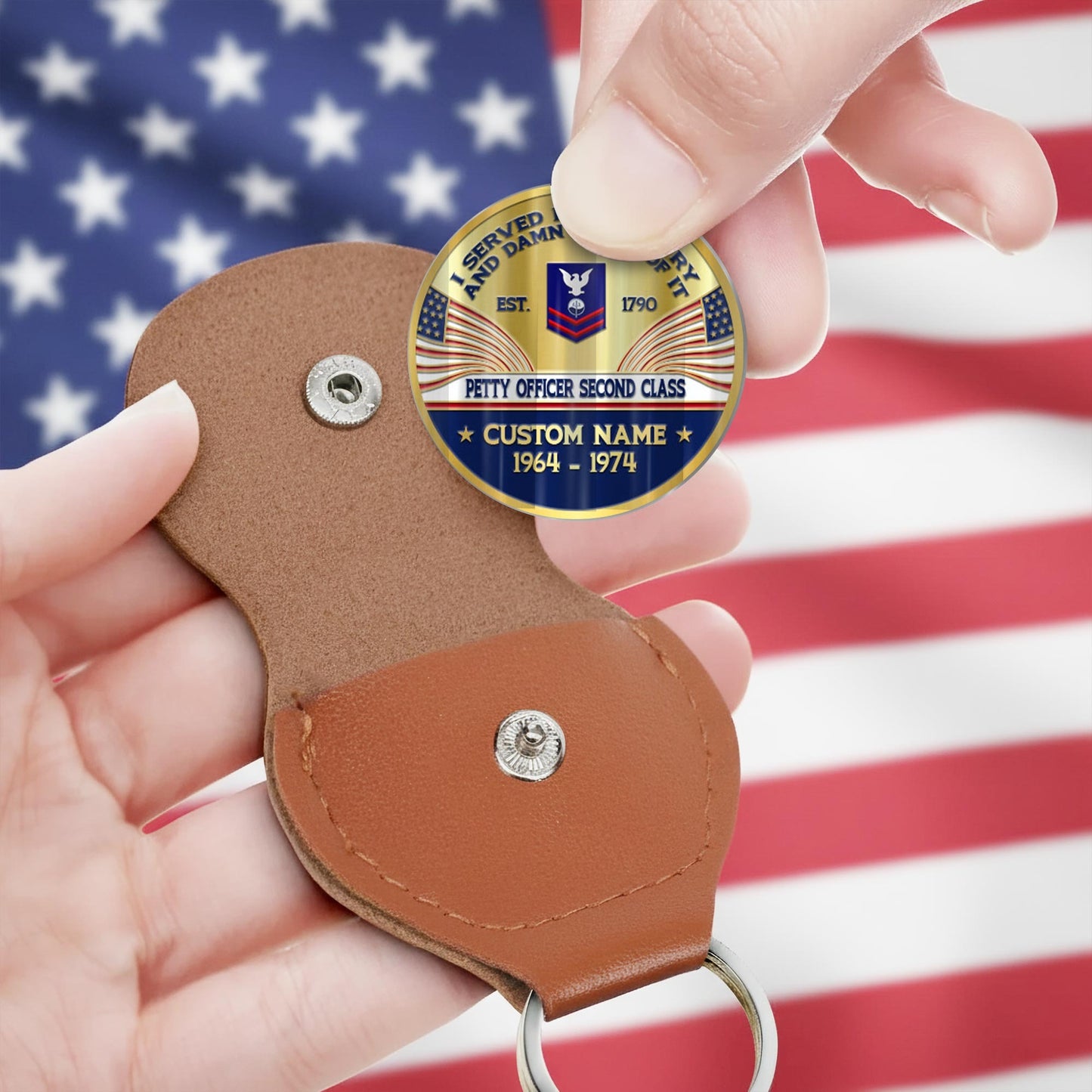 US Coast Guard – Military Printed Challenge Coin – Patriotic Crest Coin