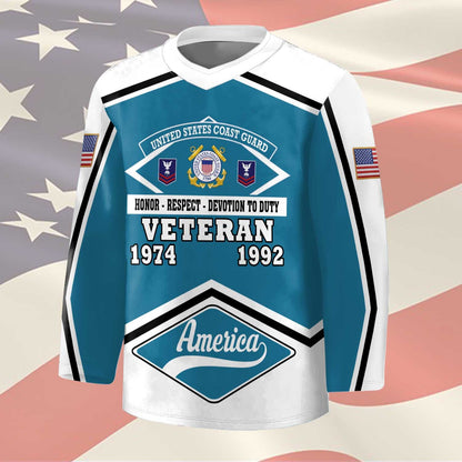 US Coast Guard – Hockey Jersey – Honor Shield Pattern