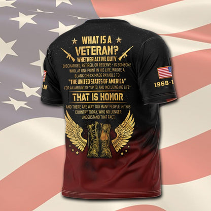 U.S Marine Corps – T-shirt – What is a Veteran?