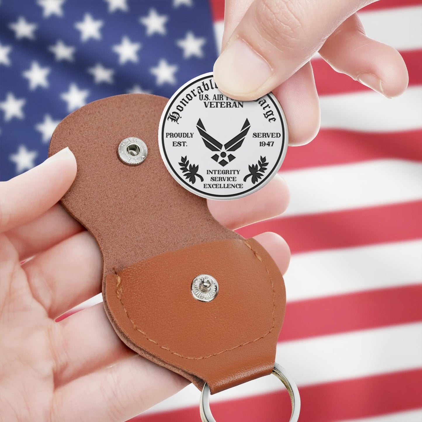 US Air Force – Military Printed Challenge Coin – Shield & Laurel Seal