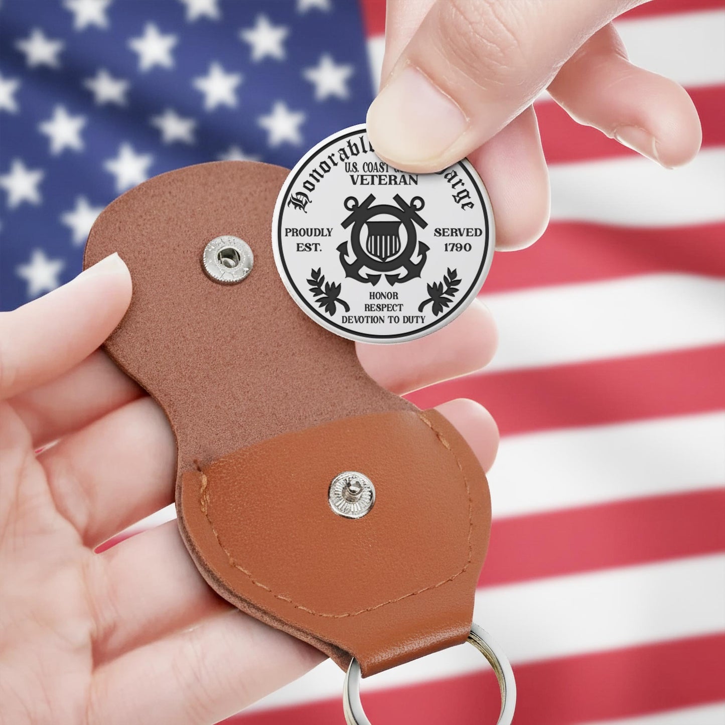 US Coast Guard – Military Printed Challenge Coin – Shield & Laurel Seal