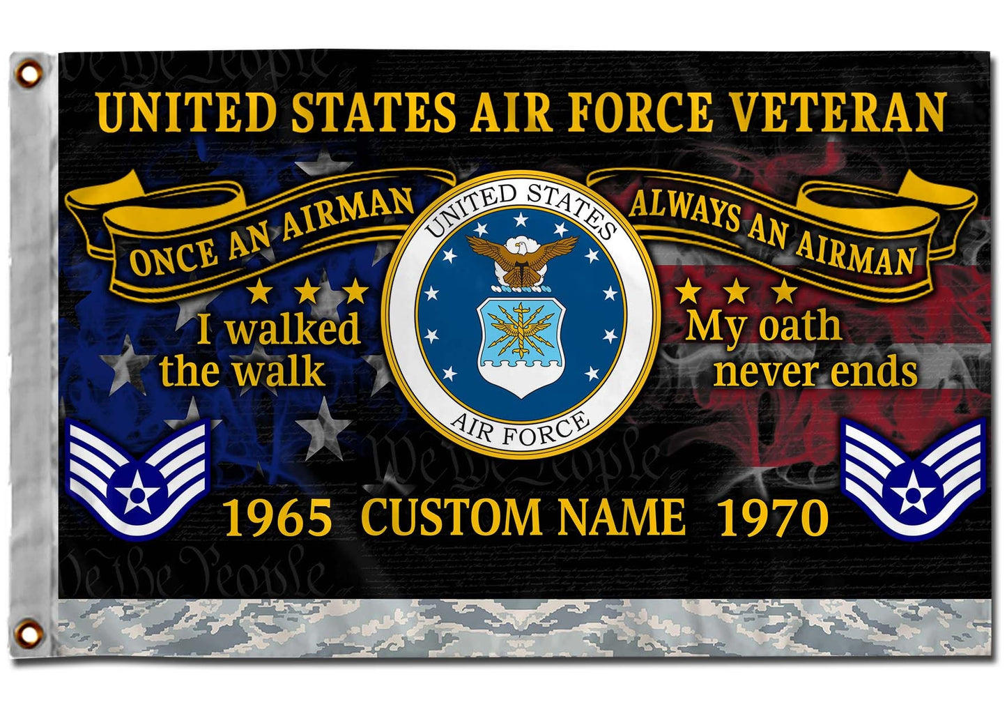 U.S. Air Force Flying Flag –  I Walked The Walk My Oath Never Ends